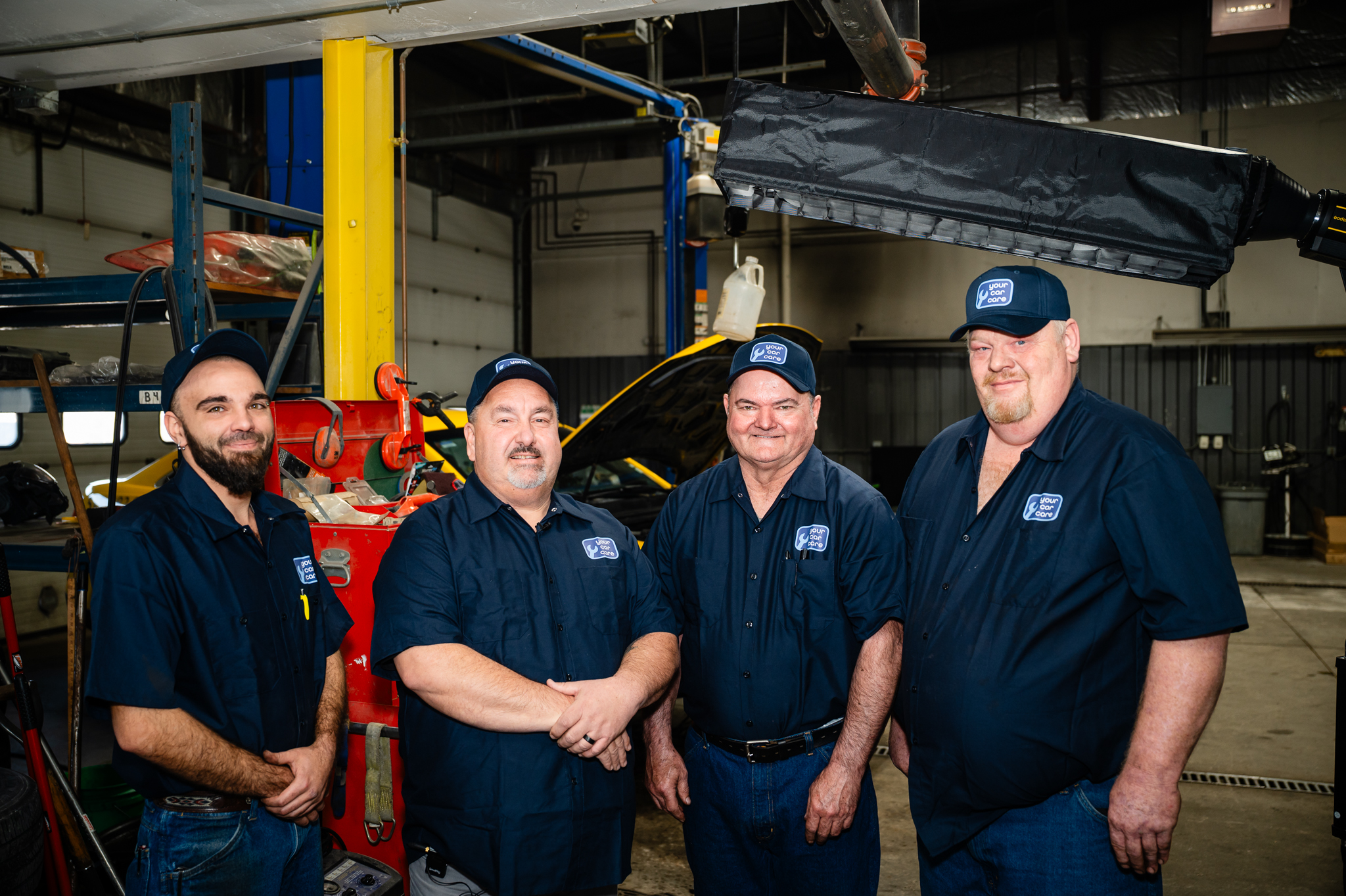 Members of the YCC Auto team posing for a picture